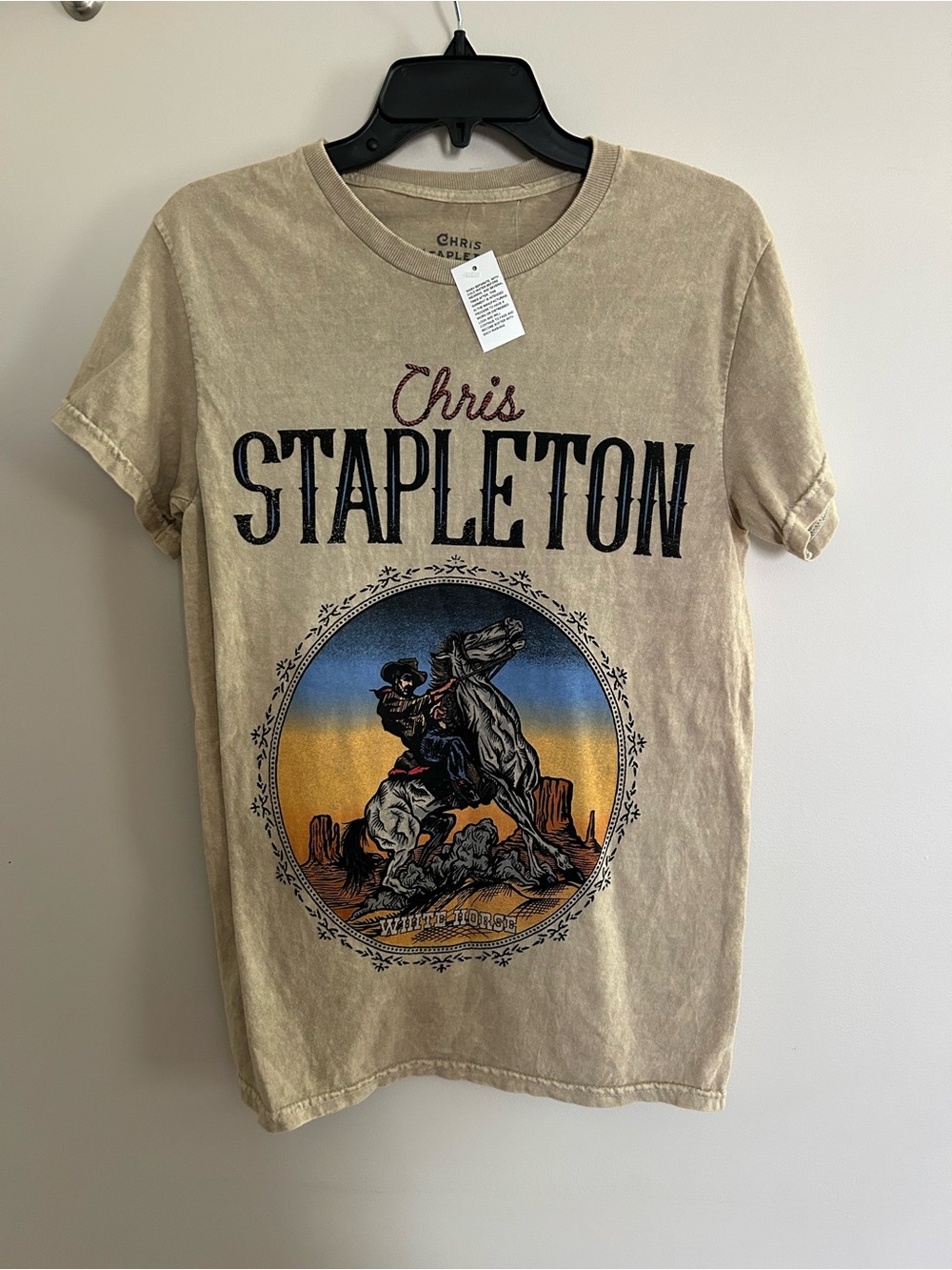 Chris Stapleton Women's Beige Graphic Short Sleeve Tee